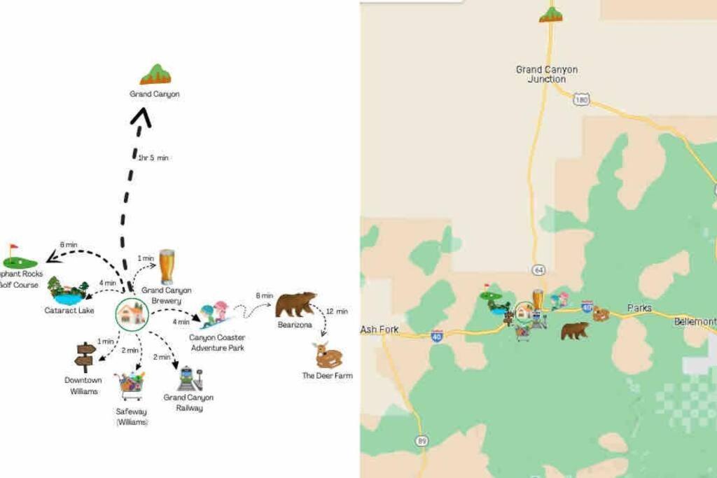 Walk To Gc Train Depot And Route 66, King Beds, Game Room, Bbq, Firepit Williams Esterno foto
